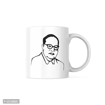 Babasaheb Ambedkar, Jai Bhim, Shahu Maharaj Ceramic Coffee Mug - Gift for Your Loved Ones | White Ceramic Printed Coffee Mug | 330ML (Pack of 1)-thumb0