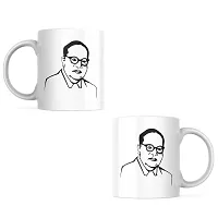 Babasaheb Ambedkar, Jai Bhim, Shahu Maharaj Ceramic Coffee Mug - Gift for Your Loved Ones | White Ceramic Printed Coffee Mug | 330ML (Pack of 1)-thumb1