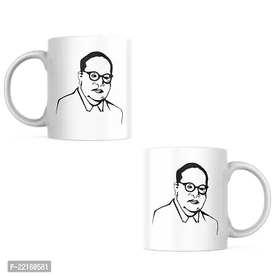 Babasaheb Ambedkar, Jai Bhim, Shahu Maharaj Ceramic Coffee Mug - Gift for Your Loved Ones | White Ceramic Printed Coffee Mug | 330ML (Pack of 1)-thumb2