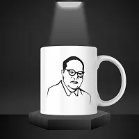 Babasaheb Ambedkar, Jai Bhim, Shahu Maharaj Ceramic Coffee Mug - Gift for Your Loved Ones | White Ceramic Printed Coffee Mug | 330ML (Pack of 1)-thumb2