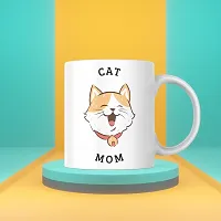 Cat Lovers Unite: Best Friends Cat Mom Coffee Mug | Gift for Cat Lover | Pet Lover | Cat Parents | Cat Mom | Gift for Cat parents | Printed Ceramic Coffee Mug | 330ML (Pack of 1)-thumb2