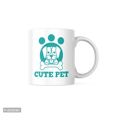 Stay Pawsitive: 'Cute Pet' Motivational Coffee Mug | Gift for Pet Owners, Pet Lover, Dog, Cat, Pets, Animals Lover, Motivational, Masala Chai | Birthday Gift, Inspirational