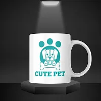 Stay Pawsitive: 'Cute Pet' Motivational Coffee Mug | Gift for Pet Owners, Pet Lover, Dog, Cat, Pets, Animals Lover, Motivational, Masala Chai | Birthday Gift, Inspirational-thumb1