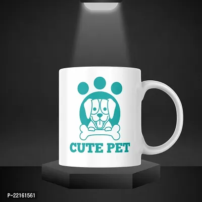 Stay Pawsitive: 'Cute Pet' Motivational Coffee Mug | Gift for Pet Owners, Pet Lover, Dog, Cat, Pets, Animals Lover, Motivational, Masala Chai | Birthday Gift, Inspirational-thumb2