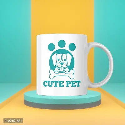 Stay Pawsitive: 'Cute Pet' Motivational Coffee Mug | Gift for Pet Owners, Pet Lover, Dog, Cat, Pets, Animals Lover, Motivational, Masala Chai | Birthday Gift, Inspirational-thumb3