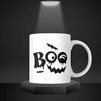 Spooky 'Boo' Halloween Coffee Mug - Perfect for Creepy Sips | Gift for Halloween Birthday Treats Ghost | Friends Family relatives | Printed Coffee Mug 330ML (Pack of 1)-thumb2