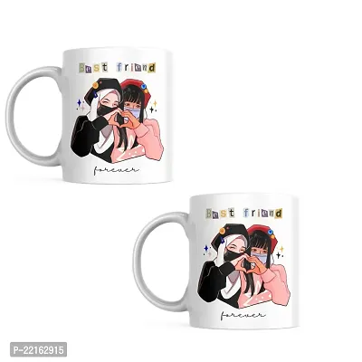 Best Friends Forever: Printed Coffee Cup | Gift for Bestfriends Friends Boyfriend Girlfriend BFF bestie | Birthday gift | Bestfriend Forever | Ceramic Coffee Mug 330ML (Pack of 1)-thumb5