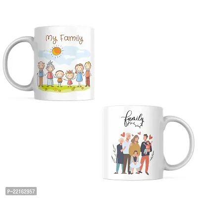 Family is Everything: Motivational Ceramic Mug | Gift for Family, Father, Mother, Grandfather, Grandmother, Masala Chai | Birthday Gift, Anniversary, Inspirational | Printed Ceramic Coffee Mug 330ML