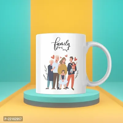 Family is Everything: Motivational Ceramic Mug | Gift for Family, Father, Mother, Grandfather, Grandmother, Masala Chai | Birthday Gift, Anniversary, Inspirational | Printed Ceramic Coffee Mug 330ML-thumb2