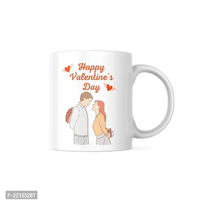 Warm Hearts, Warm Coffee: 'Happy Valentine's Day' Coffee Mug | Valentine's day gift for couple girlfriend boyfriend friends bestfriend birthday bestie husband wife spouse | Printed Ceramic Coffee Mug