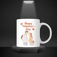 Warm Hearts, Warm Coffee: 'Happy Valentine's Day' Coffee Mug | Valentine's day gift for couple girlfriend boyfriend friends bestfriend birthday bestie husband wife spouse | Printed Ceramic Coffee Mug-thumb2