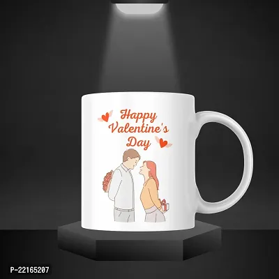 Warm Hearts, Warm Coffee: 'Happy Valentine's Day' Coffee Mug | Valentine's day gift for couple girlfriend boyfriend friends bestfriend birthday bestie husband wife spouse | Printed Ceramic Coffee Mug-thumb3