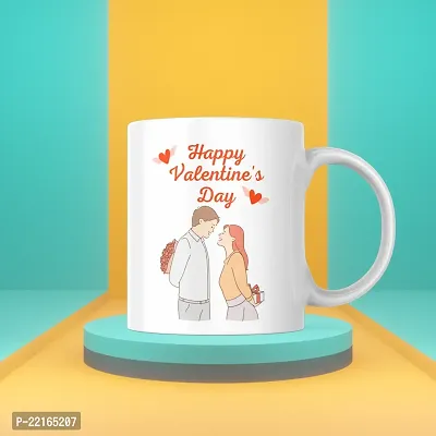 Warm Hearts, Warm Coffee: 'Happy Valentine's Day' Coffee Mug | Valentine's day gift for couple girlfriend boyfriend friends bestfriend birthday bestie husband wife spouse | Printed Ceramic Coffee Mug-thumb4