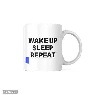 Daily Inspiration: Wake up, sleep, repeat Motivational Mug | Gift for Friends, Office, Motivational, Masala Chai | Birthday Gift, Anniversary, Startup, Inspirational | Printed Ceramic Coffee Mug 330ML