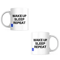 Daily Inspiration: Wake up, sleep, repeat Motivational Mug | Gift for Friends, Office, Motivational, Masala Chai | Birthday Gift, Anniversary, Startup, Inspirational | Printed Ceramic Coffee Mug 330ML-thumb1