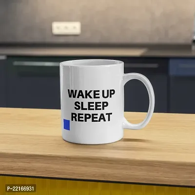 Daily Inspiration: Wake up, sleep, repeat Motivational Mug | Gift for Friends, Office, Motivational, Masala Chai | Birthday Gift, Anniversary, Startup, Inspirational | Printed Ceramic Coffee Mug 330ML-thumb5