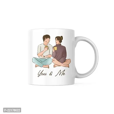 You  Me Forever: Romantic Couple Coffee Mug | Best Gift for Husband Wife Couples Boyfriend Girlfriend Valentine's day Birthday Wedding Anniversary | Printed Ceramic Coffee Mug | 330ML (Pack of 1)