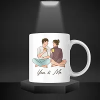 You  Me Forever: Romantic Couple Coffee Mug | Best Gift for Husband Wife Couples Boyfriend Girlfriend Valentine's day Birthday Wedding Anniversary | Printed Ceramic Coffee Mug | 330ML (Pack of 1)-thumb2