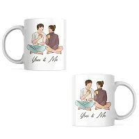 You  Me Forever: Romantic Couple Coffee Mug | Best Gift for Husband Wife Couples Boyfriend Girlfriend Valentine's day Birthday Wedding Anniversary | Printed Ceramic Coffee Mug | 330ML (Pack of 1)-thumb3