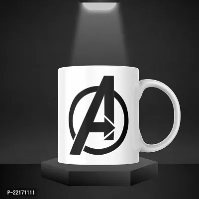 Marvel Avengers 'A' Logo Coffee Mug - Superhero Fan Collection | Gift for Marvel Lovers Avengers | Birthday Friends Bestfriends Hollywood Movies | Printed Ceramic Coffee Mug 330ML (Pack of 1)-thumb2