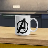 Marvel Avengers 'A' Logo Coffee Mug - Superhero Fan Collection | Gift for Marvel Lovers Avengers | Birthday Friends Bestfriends Hollywood Movies | Printed Ceramic Coffee Mug 330ML (Pack of 1)-thumb3