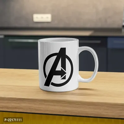 Marvel Avengers 'A' Logo Coffee Mug - Superhero Fan Collection | Gift for Marvel Lovers Avengers | Birthday Friends Bestfriends Hollywood Movies | Printed Ceramic Coffee Mug 330ML (Pack of 1)-thumb4