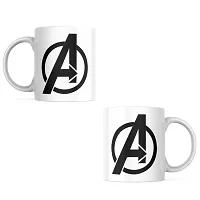 Marvel Avengers 'A' Logo Coffee Mug - Superhero Fan Collection | Gift for Marvel Lovers Avengers | Birthday Friends Bestfriends Hollywood Movies | Printed Ceramic Coffee Mug 330ML (Pack of 1)-thumb4