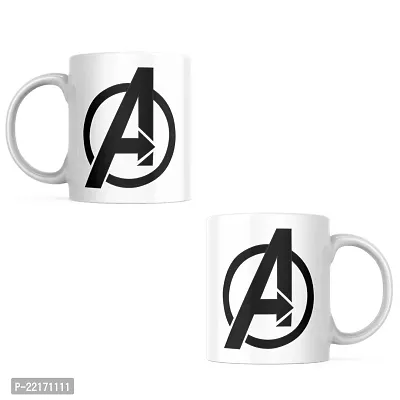 Marvel Avengers 'A' Logo Coffee Mug - Superhero Fan Collection | Gift for Marvel Lovers Avengers | Birthday Friends Bestfriends Hollywood Movies | Printed Ceramic Coffee Mug 330ML (Pack of 1)-thumb5