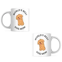 World's Best Dog Mom: Inspirational Coffee Mug | Gift for Dog Parents, Mom, Pet lover, Animal Lover, Dog Parents | Birthday gift, Puppy | White Ceramic Printed Coffee Mug 330ML (Pack of 1)-thumb3