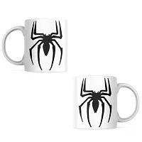 Spider Printed Coffee Mug | Spiderman | Gift for Friends Bestfriend | Printed Ceramic Coffee Mug | 330ML (Pack of 1)-thumb1