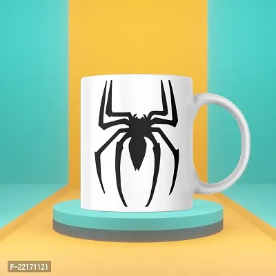 Spider Printed Coffee Mug | Spiderman | Gift for Friends Bestfriend | Printed Ceramic Coffee Mug | 330ML (Pack of 1)-thumb3