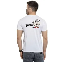 Popeye the Sailor Man Printed White DriFit Polyester T-Shirt - Men's-thumb3