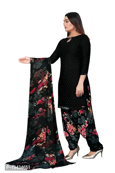 Stylish Prints Crepe Unstitched Dress Material For Women- ( Pack Of 2 )-thumb5