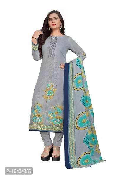 Stylish Prints Cotton Printed Unstitched Dress Material For Women