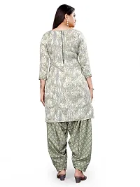 Elegant Multicoloured Cotton Printed Dress Material with Dupatta For Women-thumb2