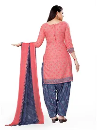 Elegant Multicoloured Crepe Floral Print Dress Material With Dupatta For Women, Pack Of 2-thumb2