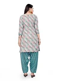 Elegant Multicoloured Cotton Printed Dress Material with Dupatta For Women Pack of 2-thumb2