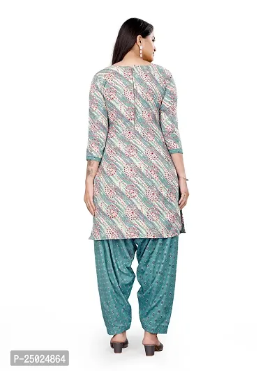 Elegant Multicoloured Cotton Printed Dress Material with Dupatta For Women Pack of 2-thumb3