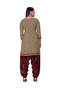 Elegant Multicoloured Crepe Self Design Dress Material with Dupatta For Women-thumb3