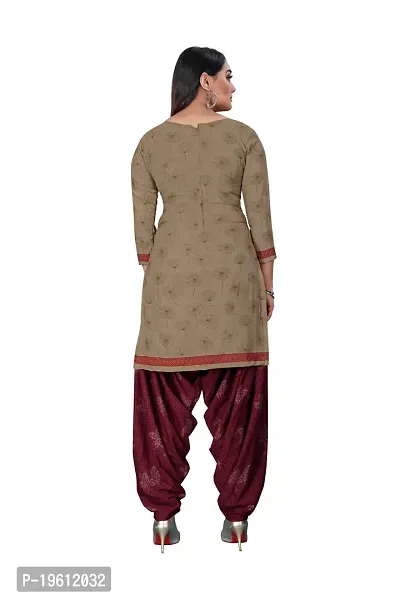 Elegant Multicoloured Crepe Self Design Dress Material with Dupatta For Women-thumb4