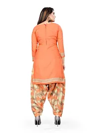 Elegant Multicoloured Crepe Self Design Dress Material with Dupatta For Women-thumb3