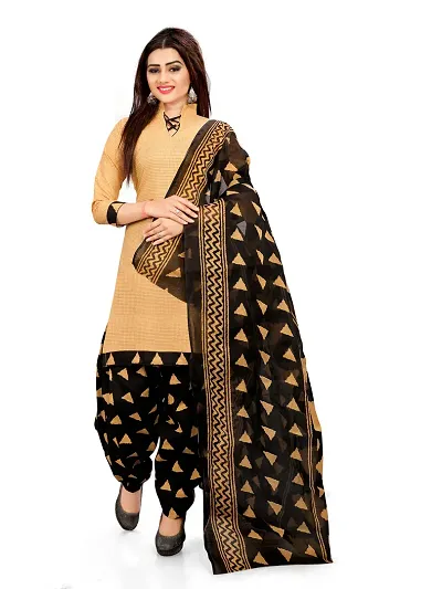 Daily Wear Cotton Printed Dress Material With Dupatta