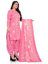 PARADISE PRINTS Women's Cotton Foil Printed Unstitched Salwar Suit Dress Material{Light Pink}-thumb2