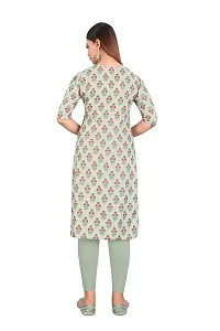 Stylish Grey Crepe Digital Printed A-Line Kurti For Women-thumb1