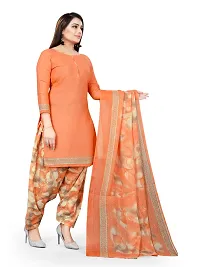 Elegant Multicoloured Crepe Self Design Dress Material with Dupatta For Women-thumb2