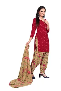 Elegant Multicoloured Crepe Self Design Dress Material with Dupatta For Women-thumb2