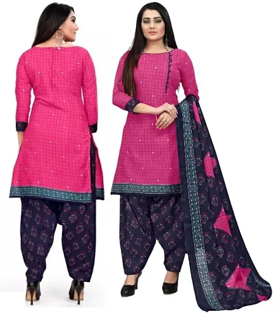 Stylish Cotton Printed Unstitched Suit