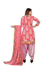 Elegant Multicoloured Crepe Floral Print Dress Material With Dupatta For Women, Pack Of 2-thumb3