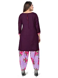 PARADISE PRINTS Cotton Printed Unstitched Salwar Suit Dress Material Women !! Magenta-thumb1