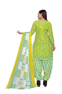 Elegant Multicoloured Crepe Self Design Dress Material with Dupatta For Women-thumb3